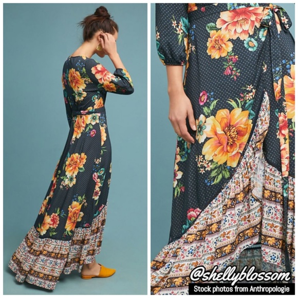 NWT Farm Rio Majorca Wrap Dress Florals - Picture 3 of 4